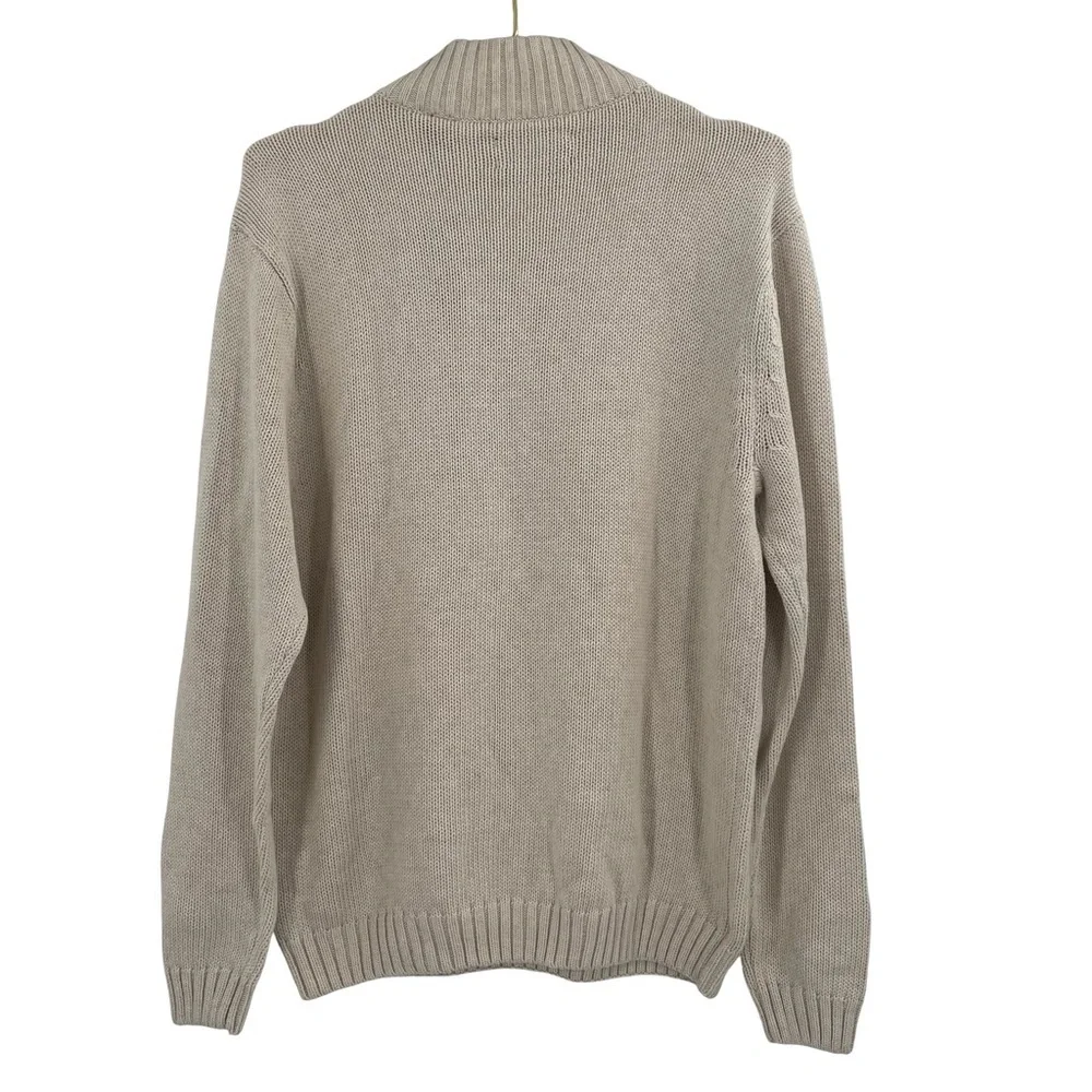 ✨NWT Chaps men's cotton knit quarter-zip mock neck sweater medium